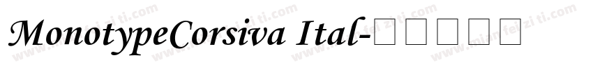 MonotypeCorsiva Ital字体转换